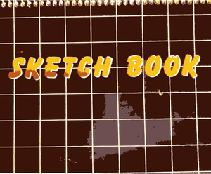 Vector graphics of sketch book cover